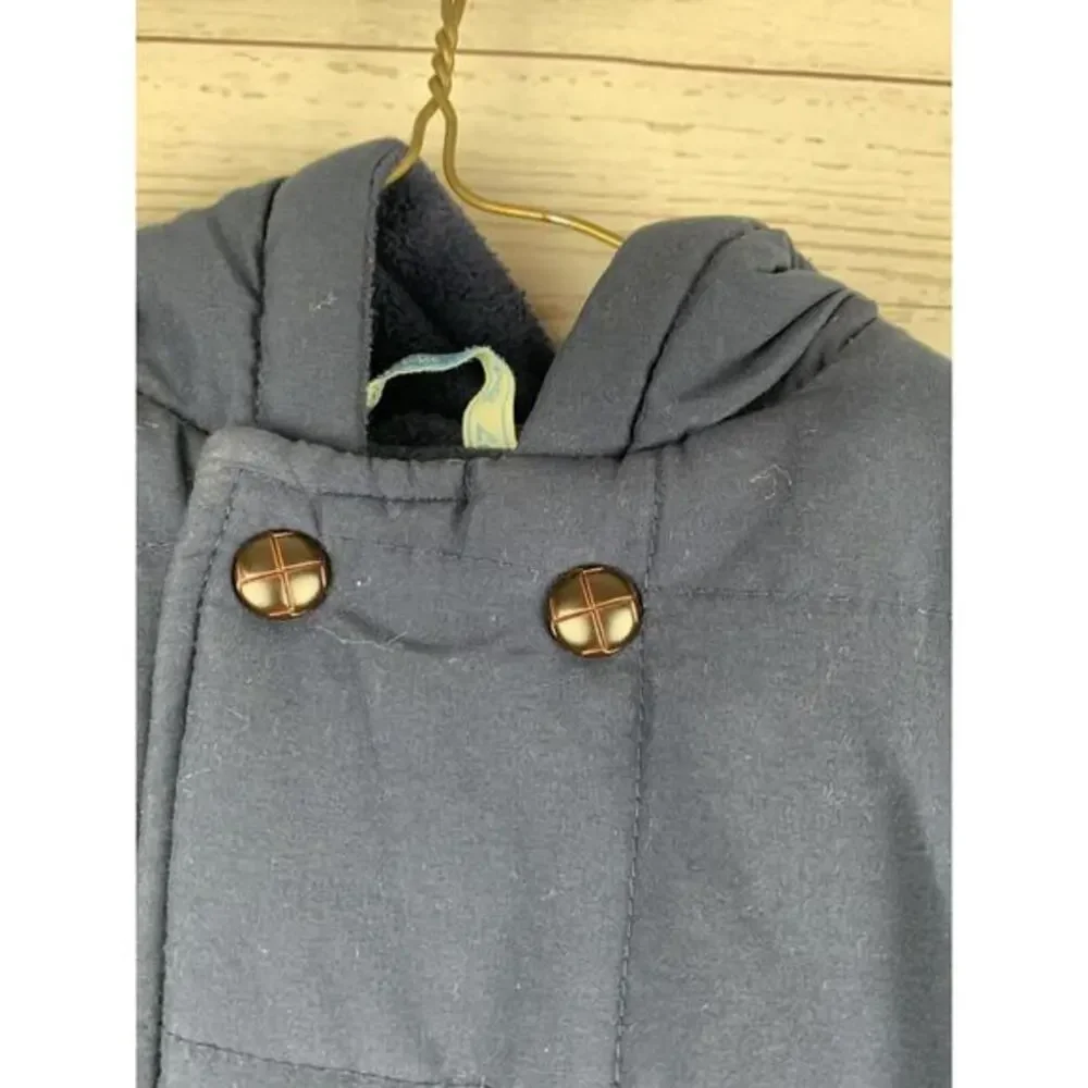 Le Petit Rothschild Boys Coat 48M Navy with dog patches hooded‎